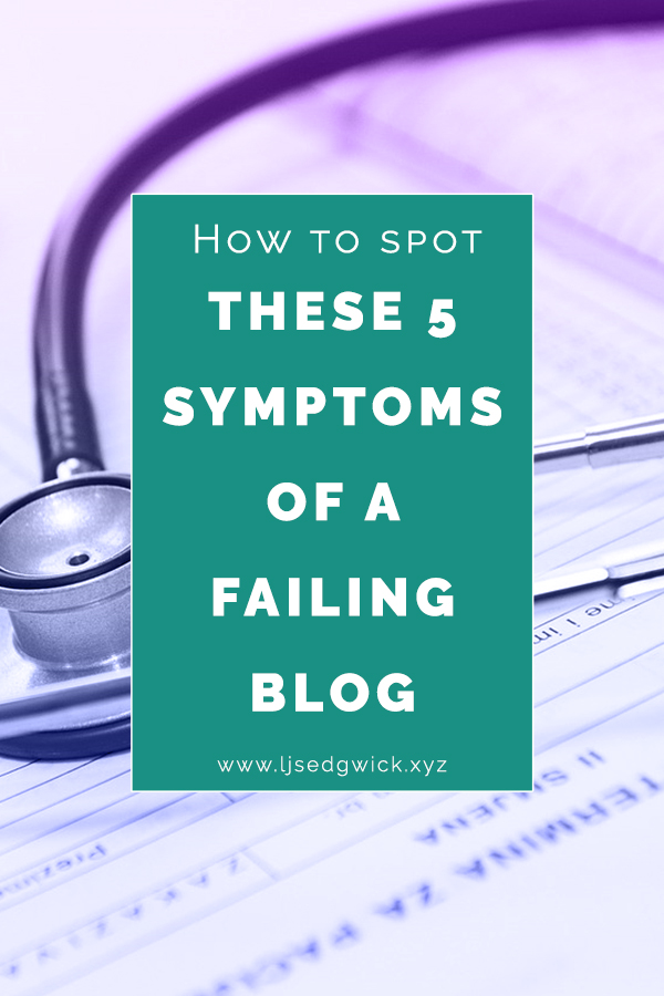 You know you need your blog, but it's not quite wowing your visitors. Spot these 5 common symptoms of a failing blog and give your content a shot!